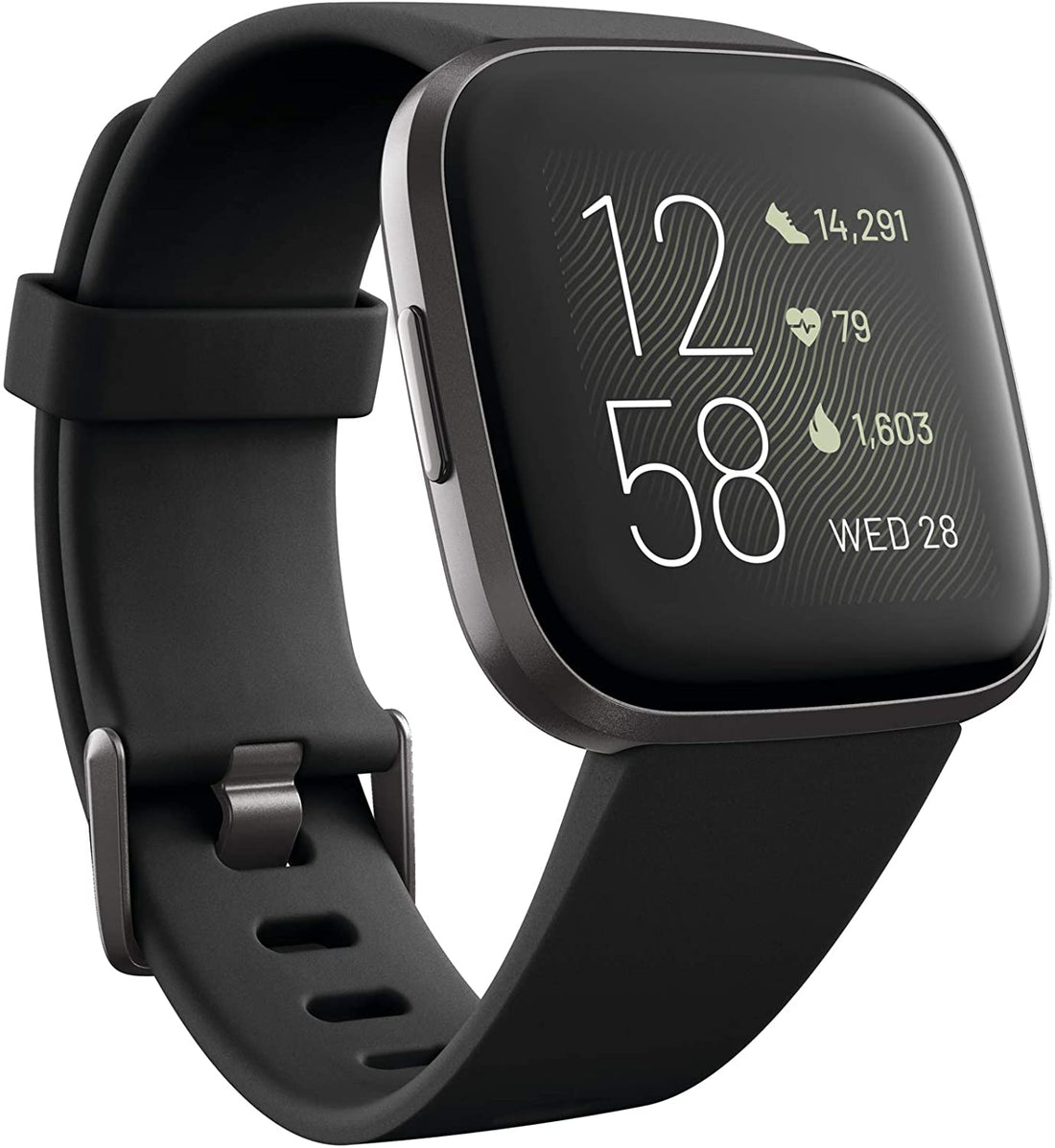 Fitbit Versa 2 Smart Watch with Heart Rate Monitor - Black / Carbon