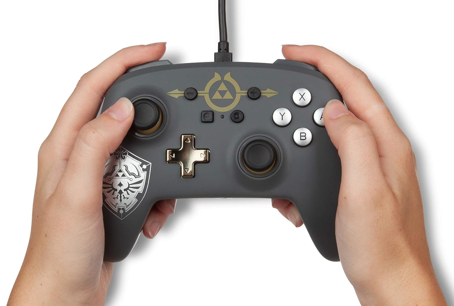 PowerA Enhanced Wired Controller for Nintendo Switch - Hylian Shield (Renewed)