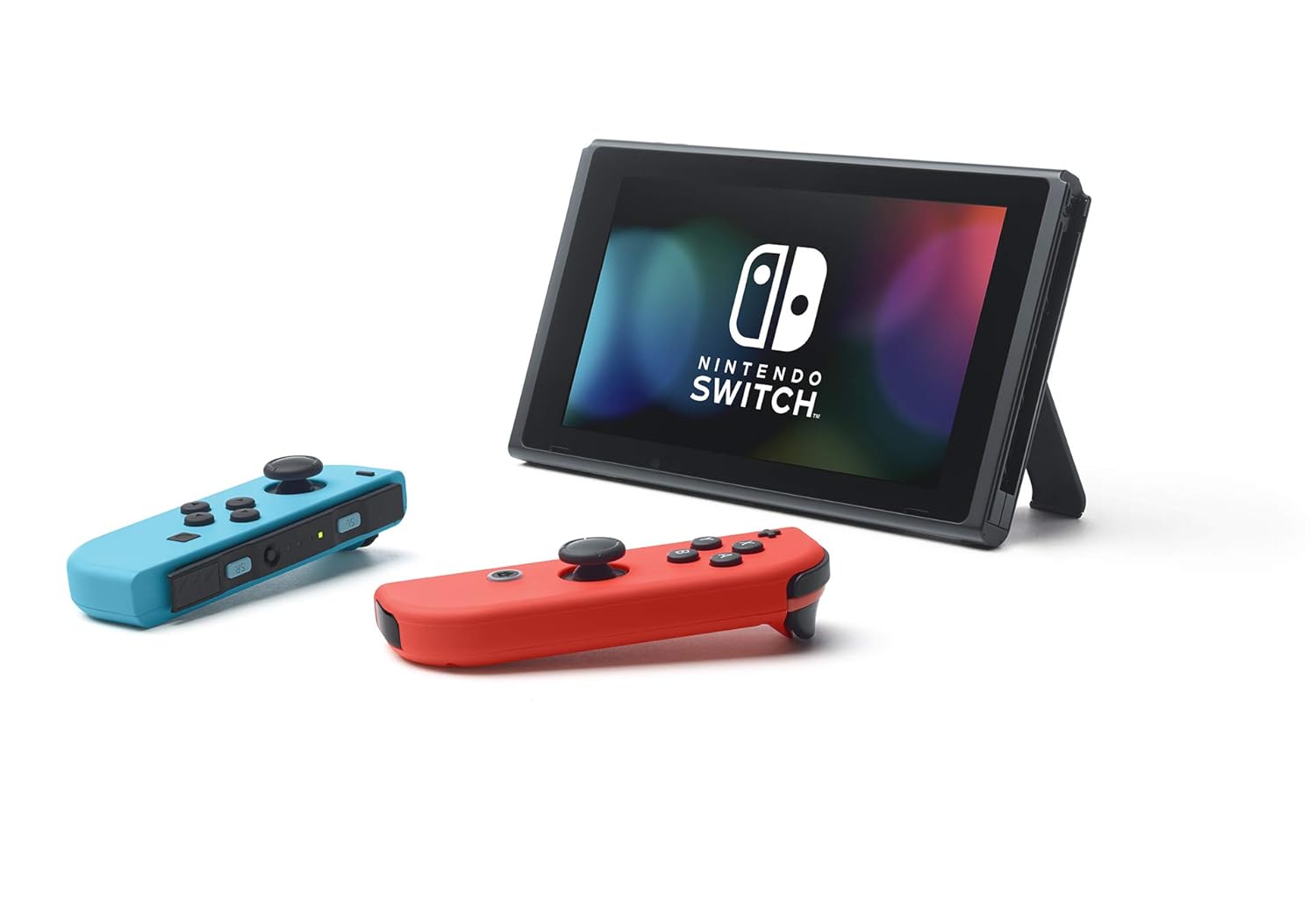 Nintendo Switch Console, 32GB, Joy-Con - Neon Red/Neon Blue (Renewed)