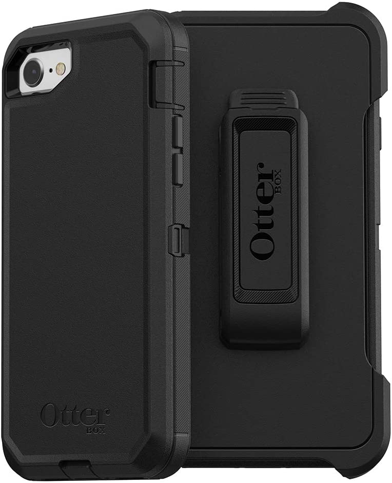 OtterBox DEFENDER SERIES Case &amp; Holster for iPhone SE 2nd gen/iPhone 8/7 - Black (New)