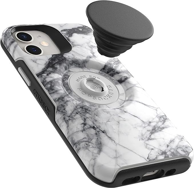 OtterBox Otter+Pop SYMMETRY SERIES Case for Apple iPhone 12 Mini - White Marble (New)