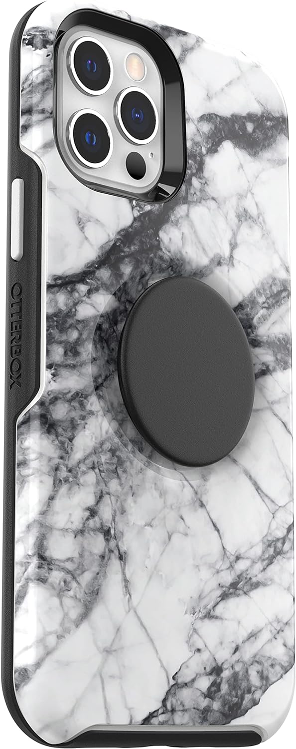 OtterBox Otter+Pop SYMMETRY SERIES Case for Apple iPhone 12/12 Pro - White Marble (New)