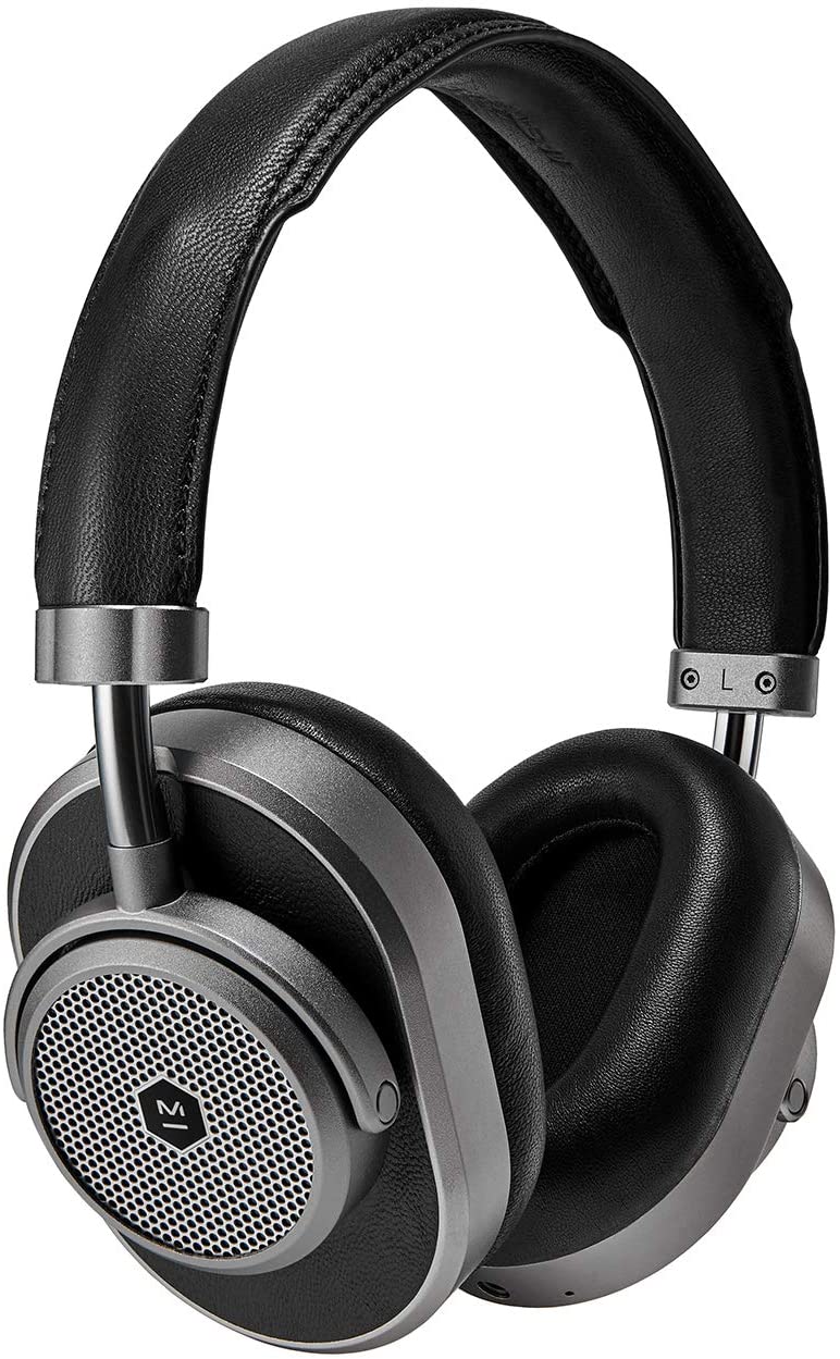 Master &amp; Dynamic MW65 Noise Cancelling Over-Ear Headphones - Black Leather/Gunmetal (New)