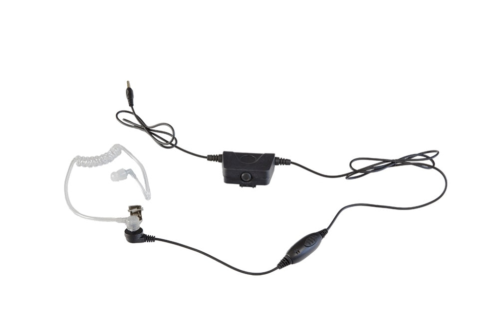 Milicom Acoustic Tube Smart 2-In-1 Single EarPhone/PTT Headset - Black (New)