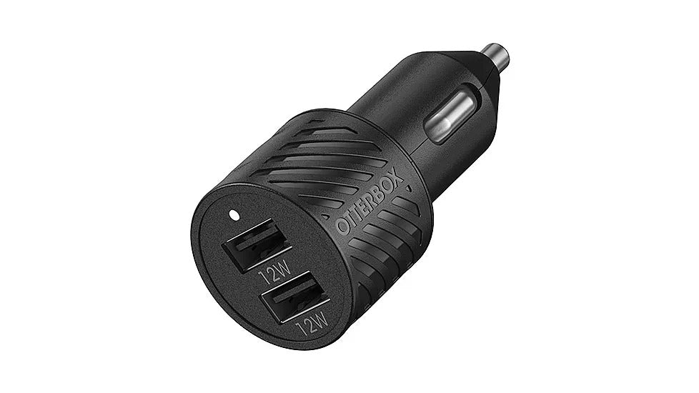 OtterBox Car Charger Bundle USB-A 24W + USB-A to USB-C Cable 1M - Black (New)