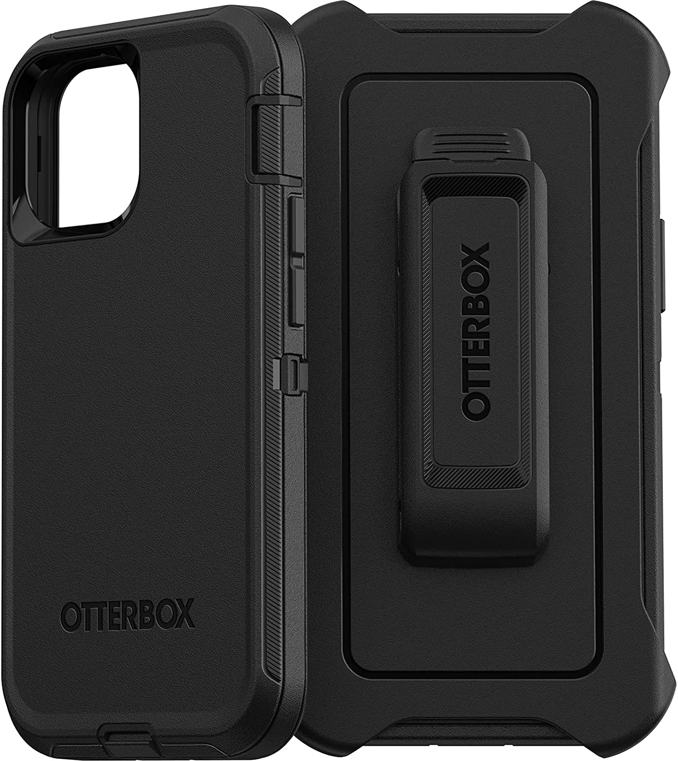 OtterBox DEFENDER SERIES Case &amp; Holster for Apple iPhone 12 Mini/13 Mini - Black (Certified Refurbished)