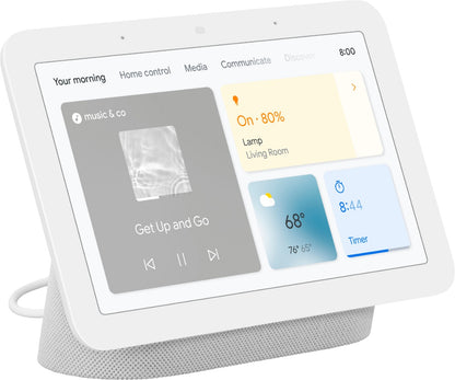 Google Nest Hub 2nd Generation Smart Display with Google Assistant - Chalk (Certified Refurbished)