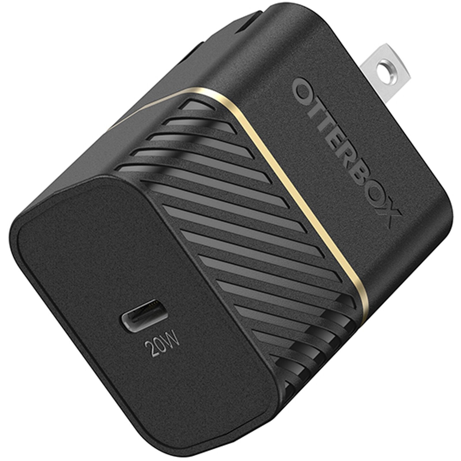 OtterBox USB-C to USB-C Fast Charge Wall Charging Kit (20W) - Black Shimmer (New)