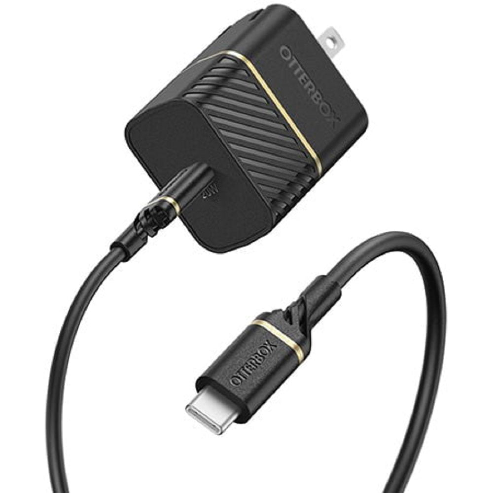 OtterBox USB-C to USB-C Fast Charge Wall Charging Kit (20W) - Black Shimmer (New)