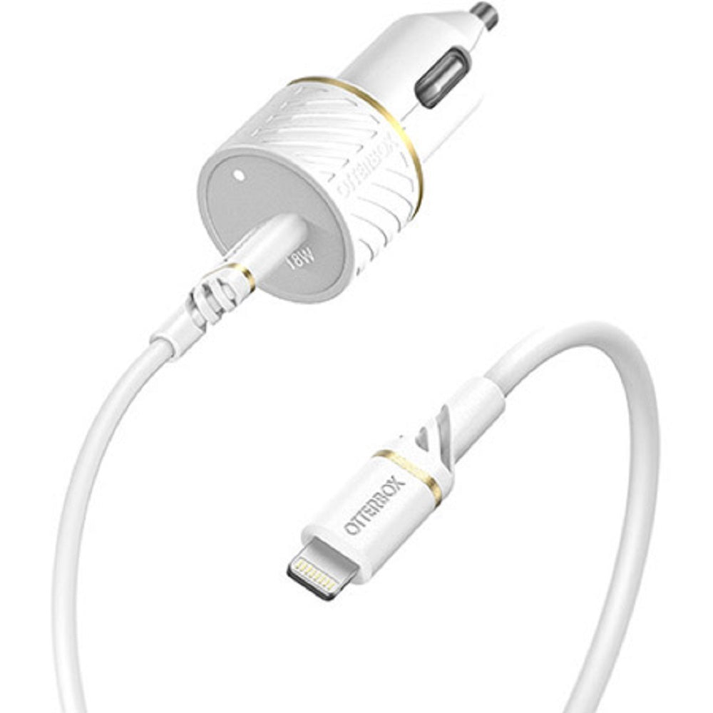 OtterBox Lightning to USB-C Fast Charge Car Charging Kit -Cloud Dust (New)