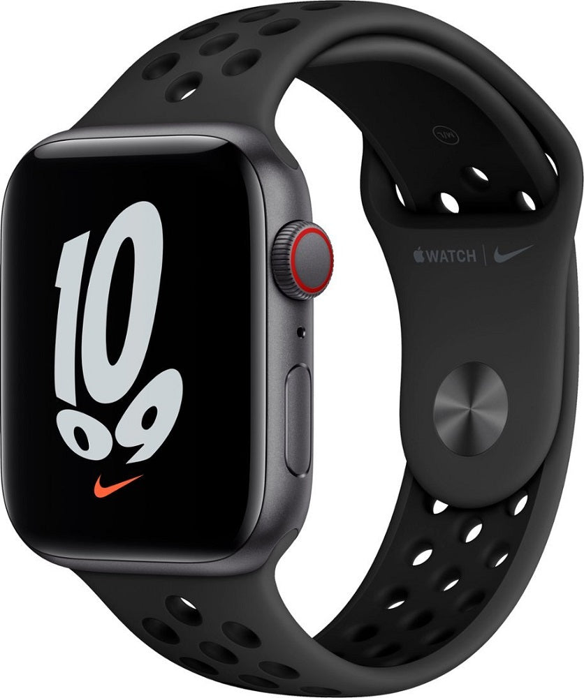 Apple Watch Nike+ Series SE 1st Gen (2020) 44mm GPS + Cellular -  Space Gray Case Anthracite &amp; Black Sport Band (New)