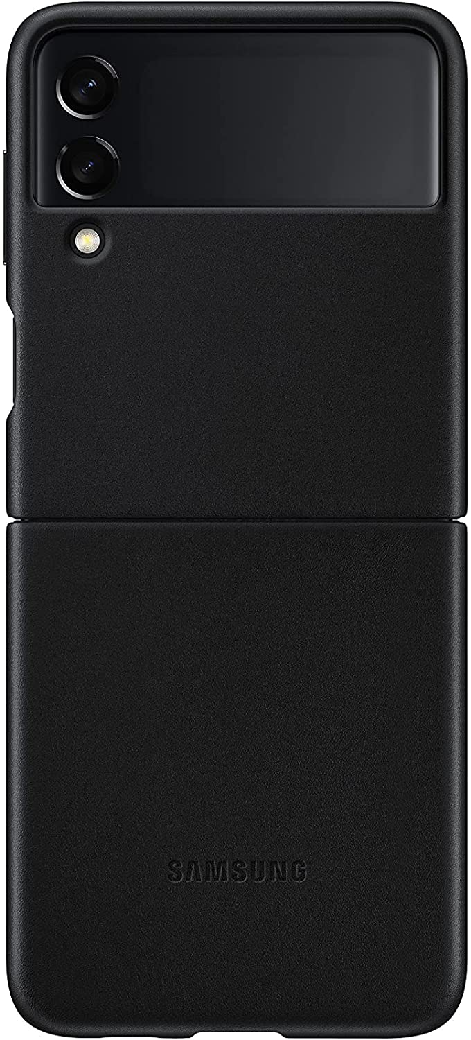 Samsung Leather Protective Cover for Samsung Galaxy Z Flip3 5G - Black (New)