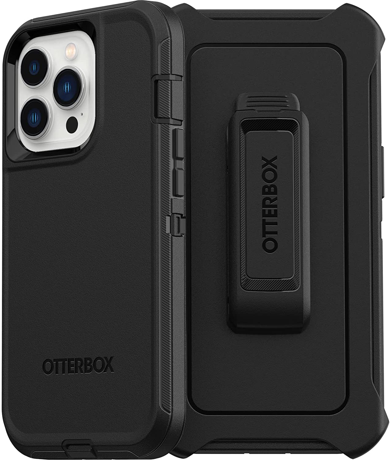 OtterBox DEFENDER SERIES Case &amp; Holster for Apple iPhone 13 Pro - Black (New)