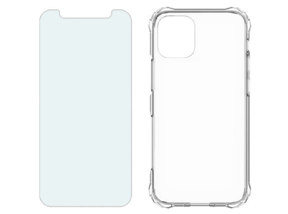 Verizon Clarity Case & Blue Light Screen Protector Bundle for Apple iPhone 12 Mini (New)