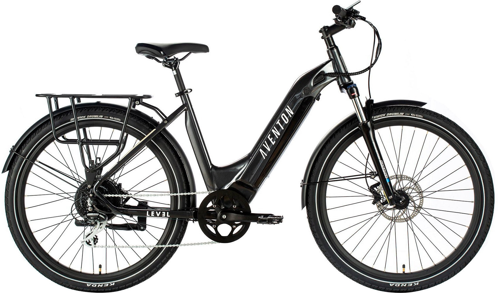 Aventon Level Commuter Step-Through Ebike w/ 40-mile Range - S/M - Earth Gray (Refurbished)