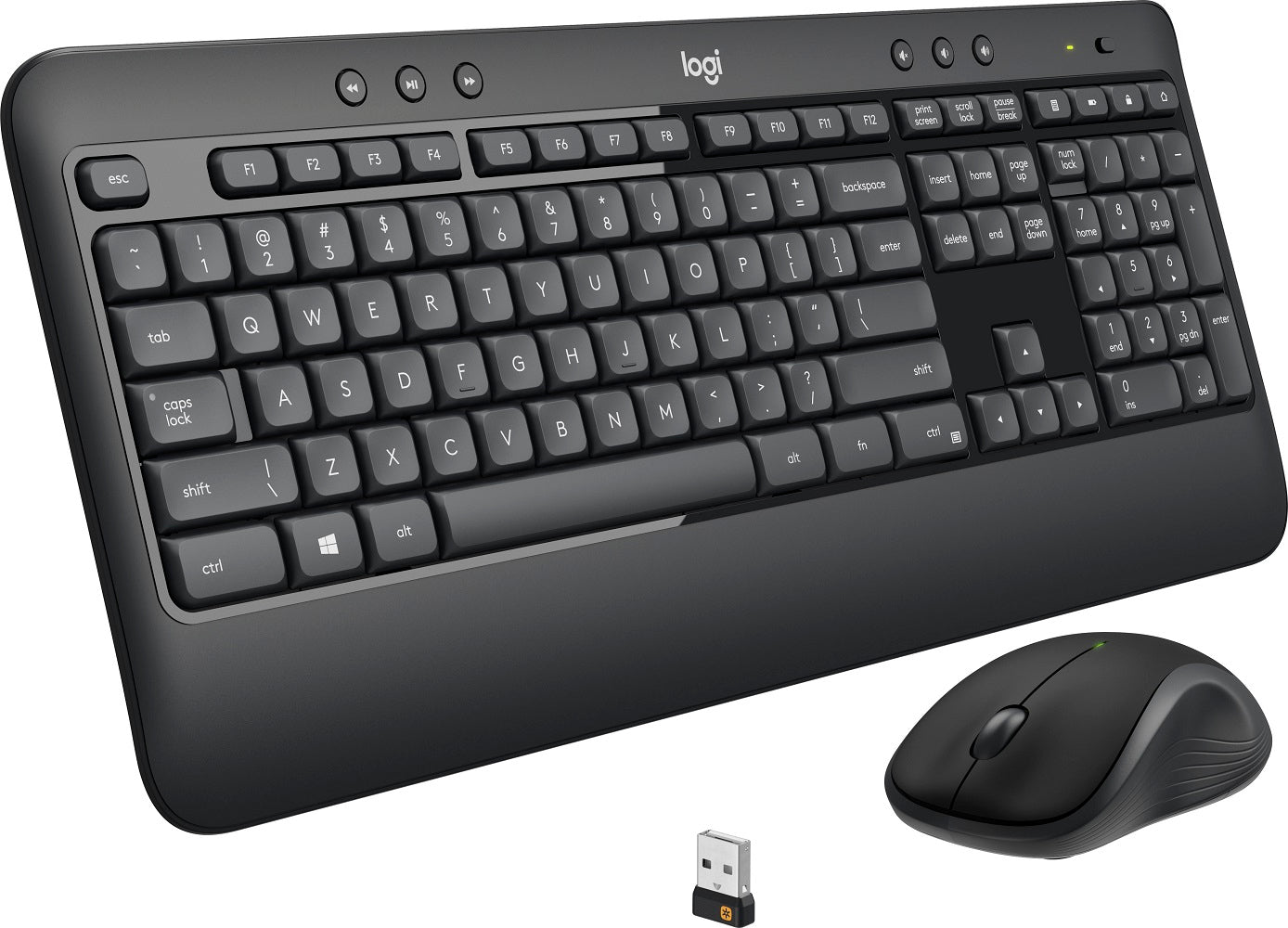 Logitech MK540 Full-size Advanced Wireless Scissor Keyboard & Mouse Bundle Black (Renewed)