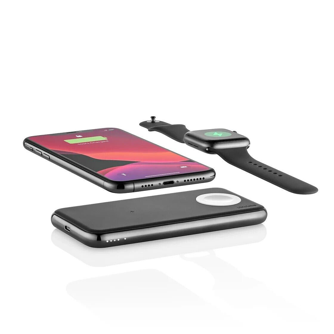 UbioLabs Wireless Universal Fast Charging Pad iPhone Apple Watch Combo A4C