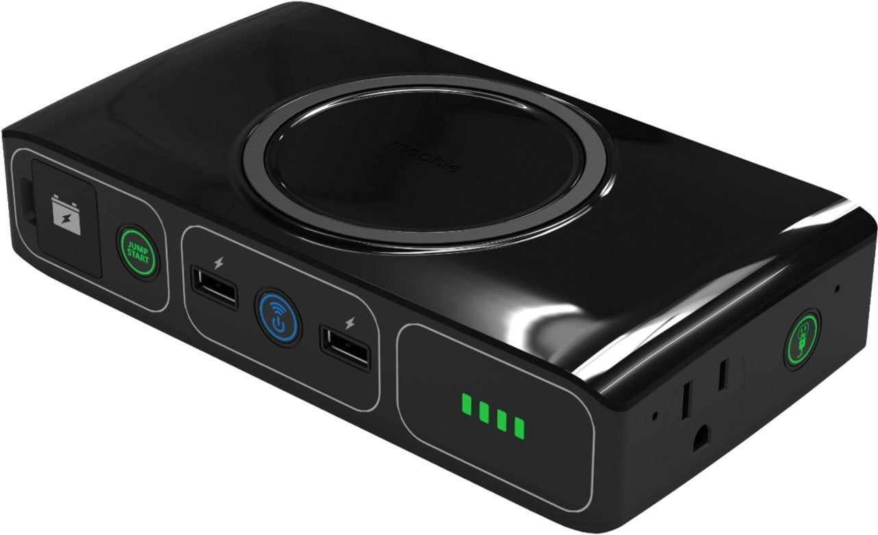 Mophie Powerstation Go Car Jump Starter w/AC Outlet & Wireless Charging - Black (New)