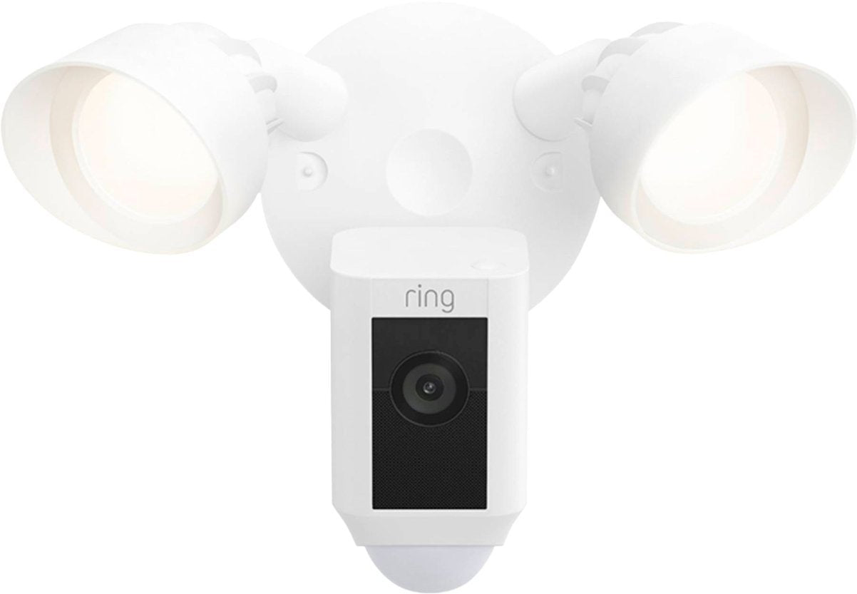 Ring Floodlight Cam Plus Outdoor Wired 1080p Surveillance Camera - White (New)