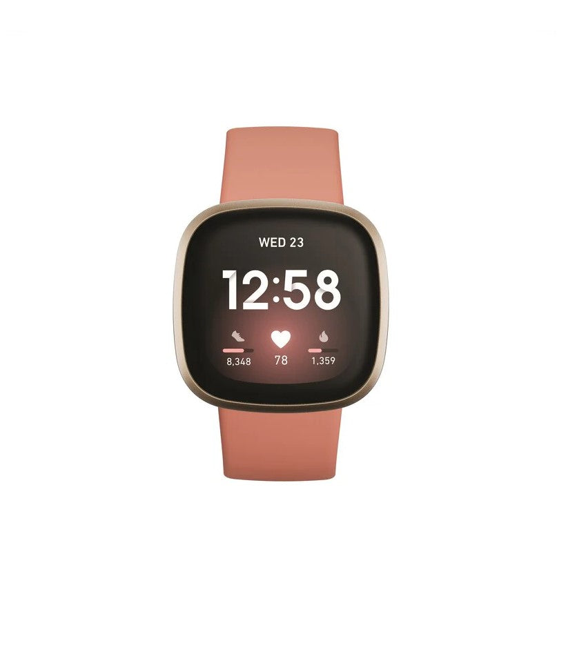Fitbit Versa 3 Health & Fitness Smartwatch - Gold/Pink (New)