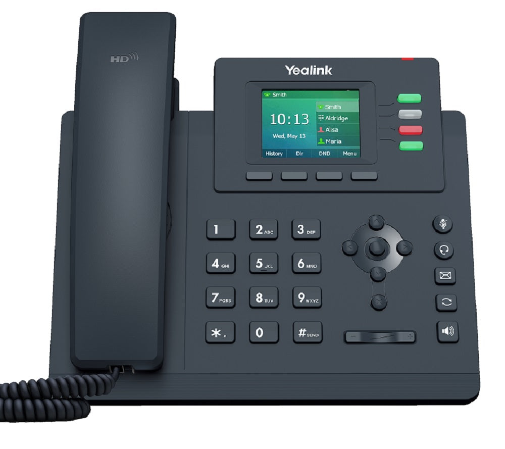Yealink T33G IP Phone, 4 VoIP Accounts. 2.4-Inch Color Display - Black (Refurbished)