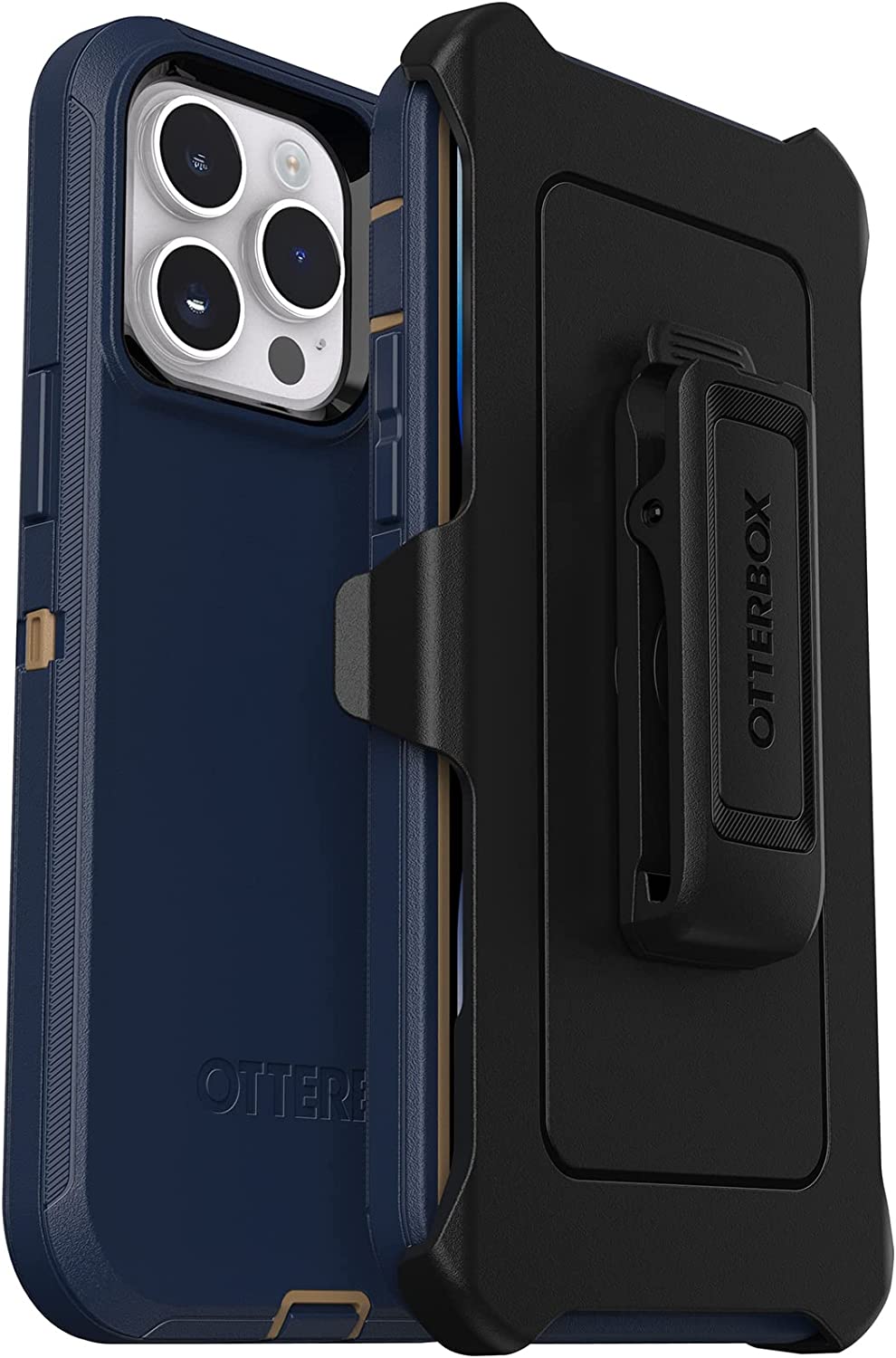 OtterBox DEFENDER SERIES Case &amp; Holster for iPhone 14 Pro Max - Blue Suede Shoes (Certified Refurbished)