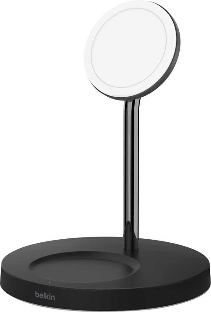 Belkin BOOSTCHARGE PRO 2-in-1 Magsafe Wireless Charger Stand - Black (Certified Refurbished)