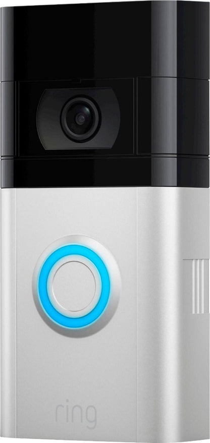 Ring Video Doorbell 4 Smart WIFI Video Doorbell Wired/Battery - Satin Nickel (Pre-Owned)