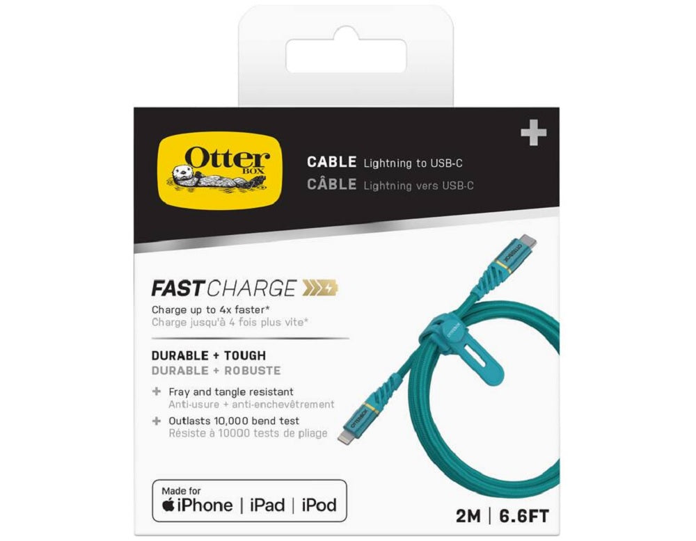 OtterBox Lightning to USB-C Cable Fast Charge Premium 2M - Rock Candy (New)