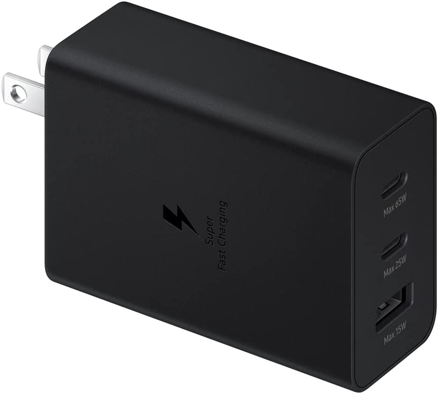 Samsung 65W 3-Port Super Fast Charging Wall Charger (Cable not included) - Black (New)