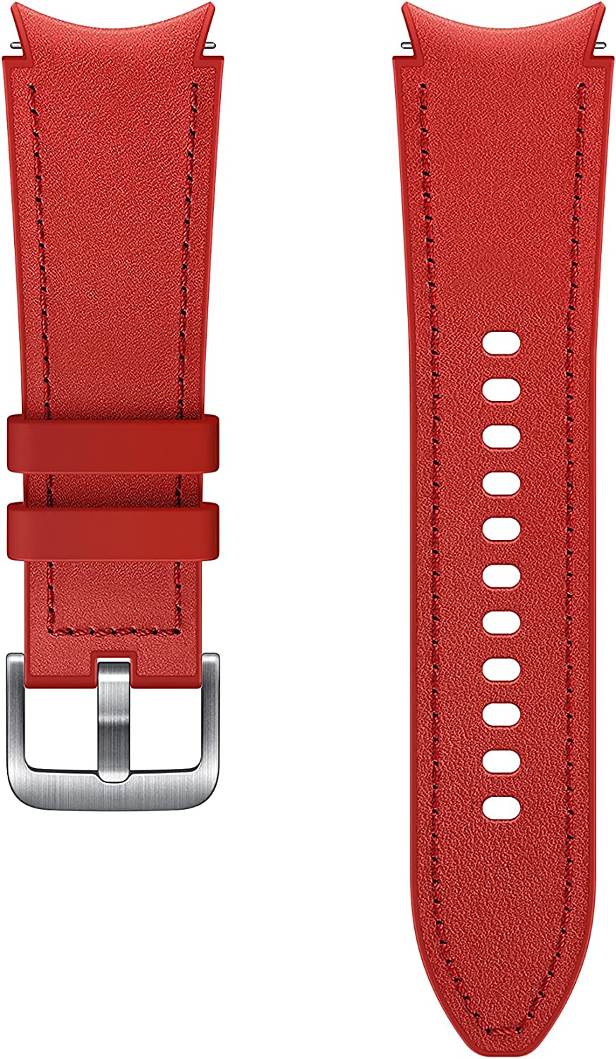 Samsung Hybrid Leather Watch Band Strap Small/Medium for Galaxy Watch 4 - Red (New)
