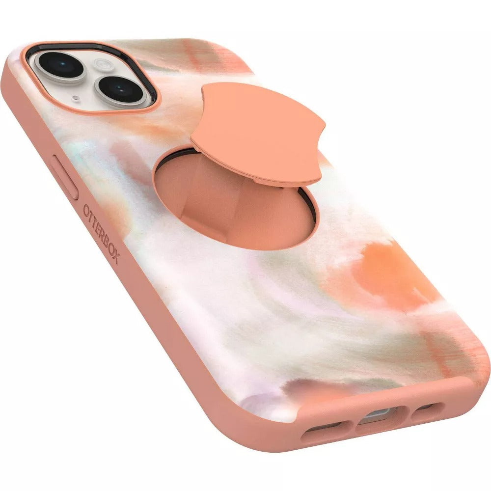 OtterBox OtterGrip SYMMETRY SERIES Case for iPhone 14 and iPhone 13 - Peaches (Renewed)