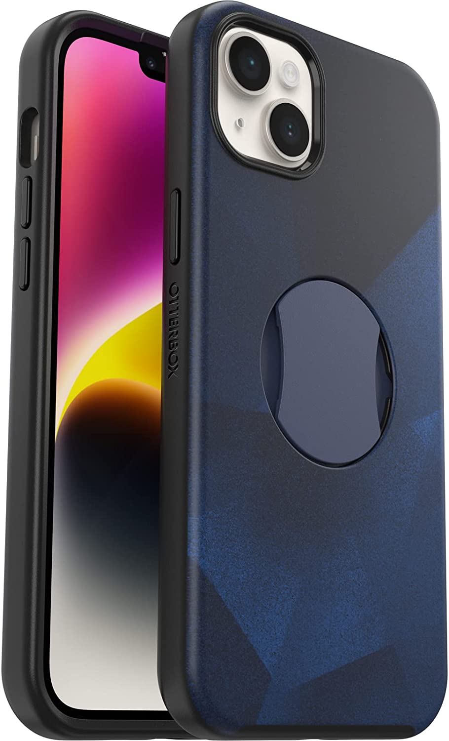 OtterBox OtterGrip SYMMETRY SERIES Case for iPhone 14 Plus - Blue Storm (Blue) (Renewed)