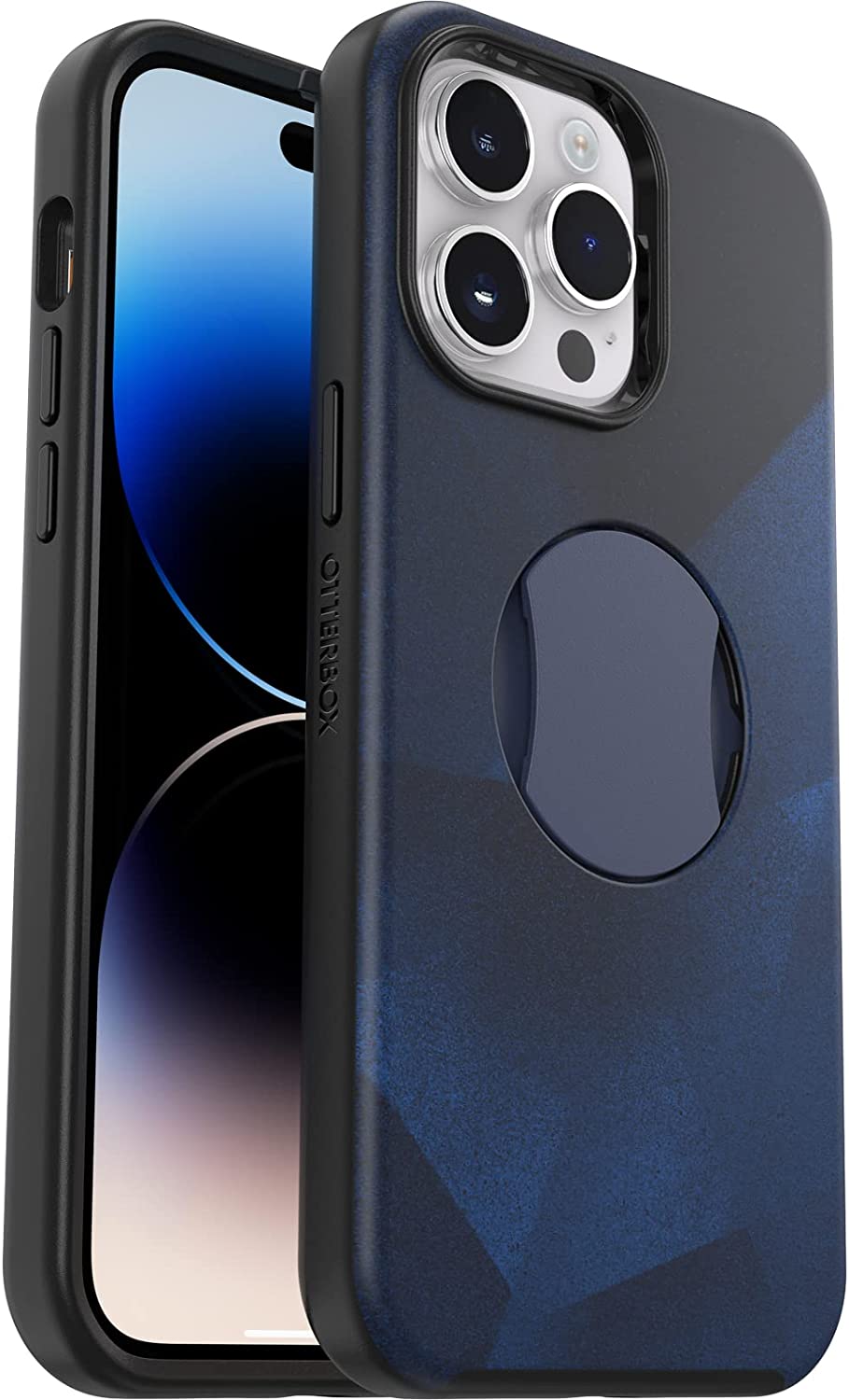 OtterBox OtterGrip SYMMETRY SERIES Case for iPhone 14 Pro - Blue Storm (Blue) (Renewed)