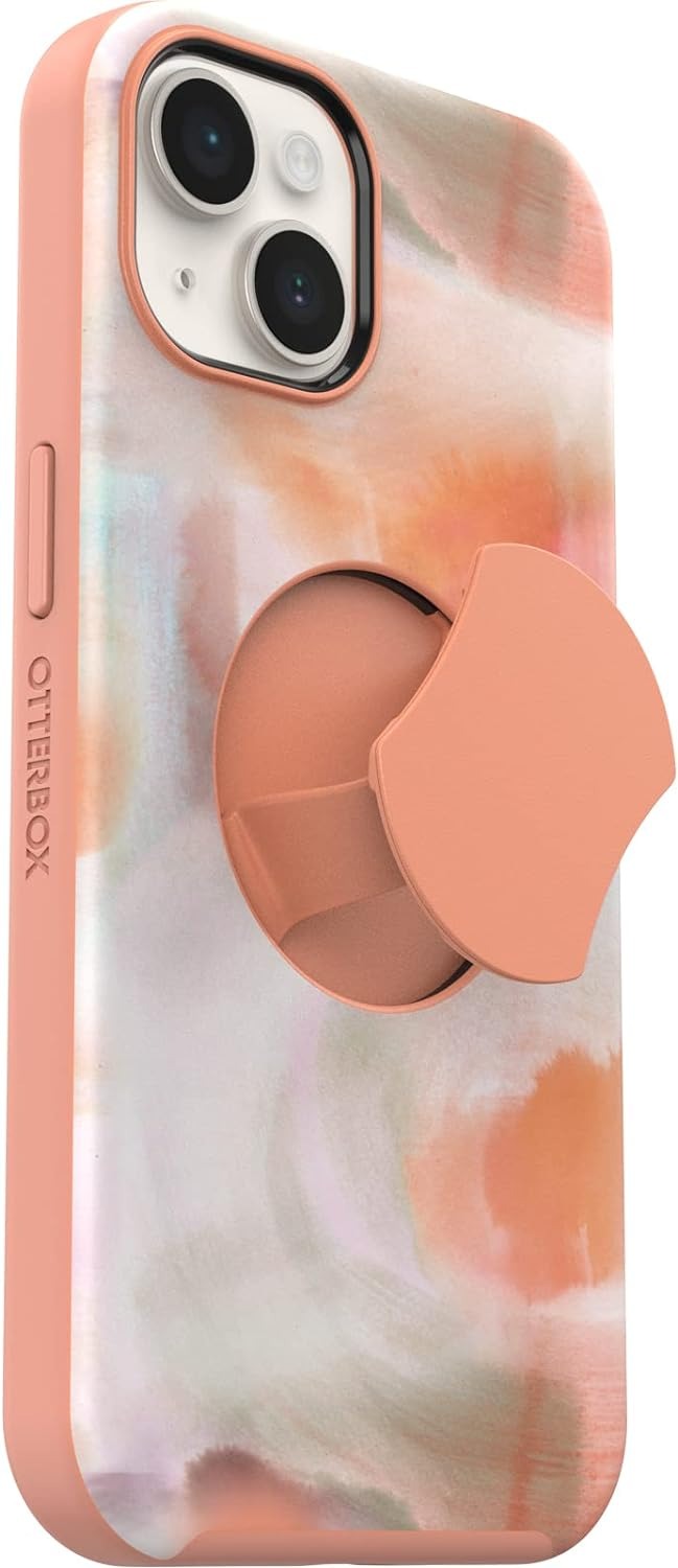OtterBox OtterGrip SYMMETRY SERIES Case iPhone 14 / iPhone 13 - Peaches (Orange) (Renewed)
