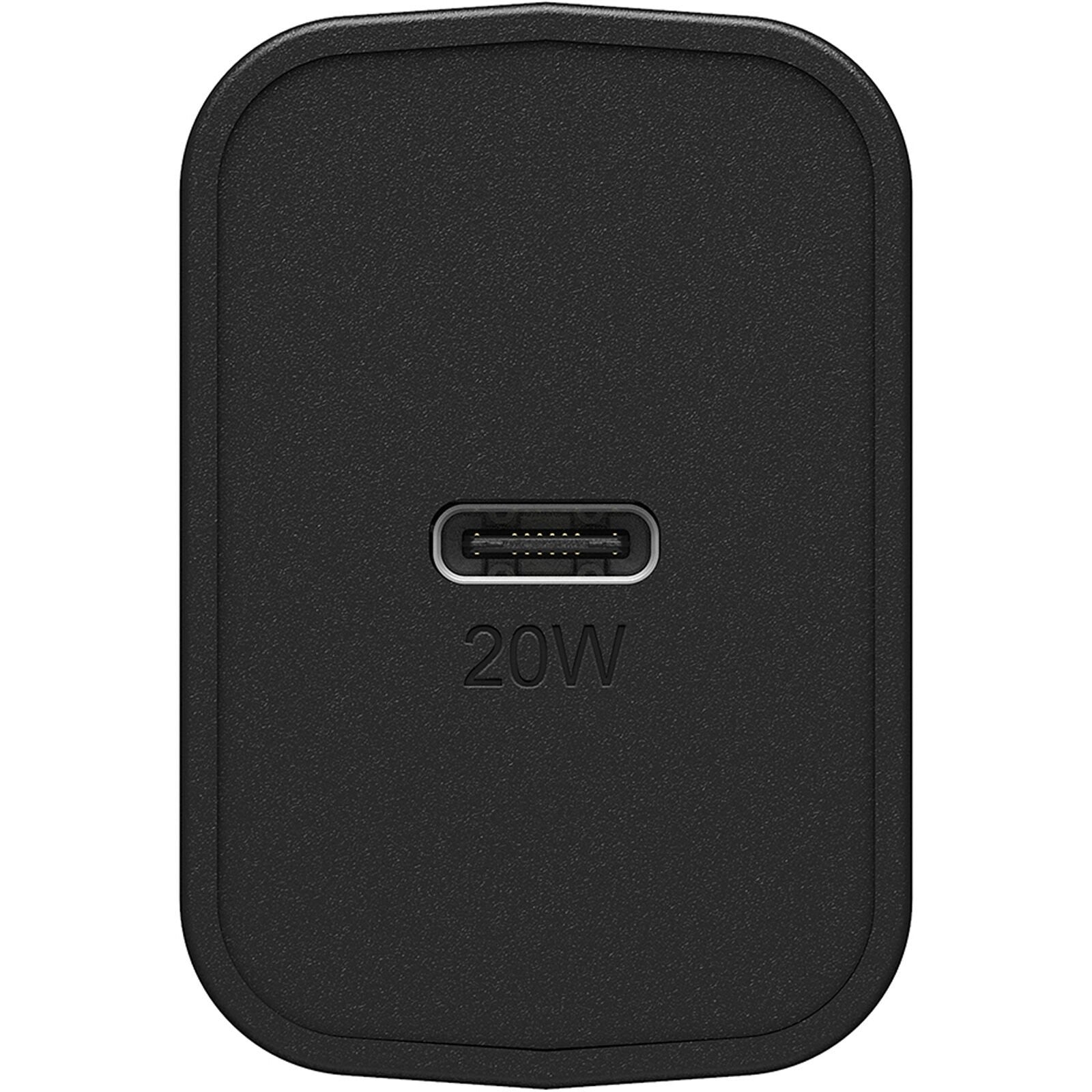 OtterBox 20W USB-C Fast Charge Single Port Wall Charger - Black (Renewed)