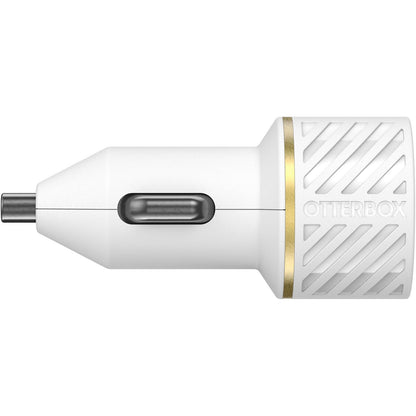 OtterBox USB-C 18W Fast Charge Car Charger - Cloud Dust (White) (New)