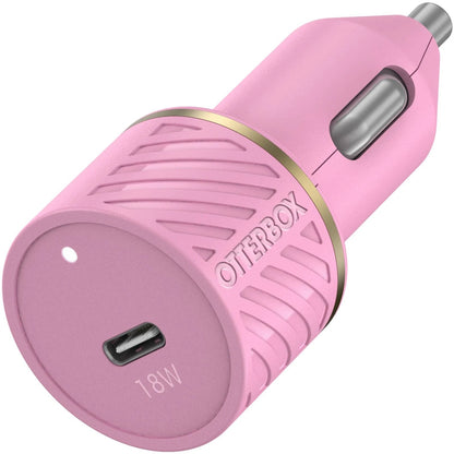OtterBox Lightning to USB-C Fast Charge Car Charging Kit 18W - Orchid Pink (New)