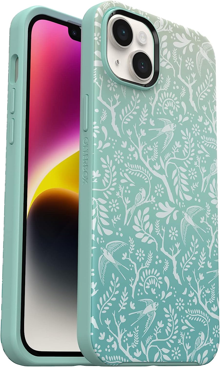 OtterBox SYMMETRY+ SERIES MagSafe Case for Apple iPhone 14 Plus - Feathers And Ferns (New)