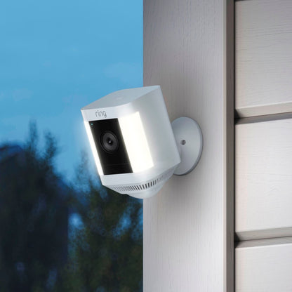 Ring Spotlight Cam Plus Outdoor Wireless Battery Surveillance Camera - White (New)