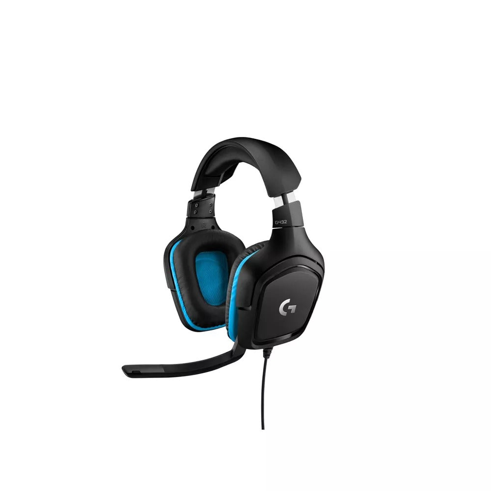 Logitech G432 Wired Surround Sound Gaming Headset for PC - Black/Blue (New)