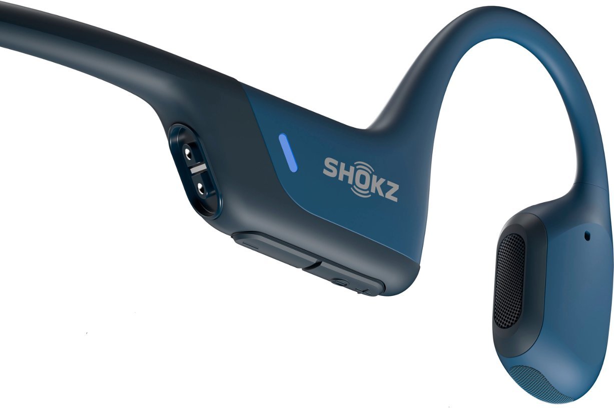 Shokz OpenRun Bone Conduction Open-Ear Endurance Headphones - Blue (New)
