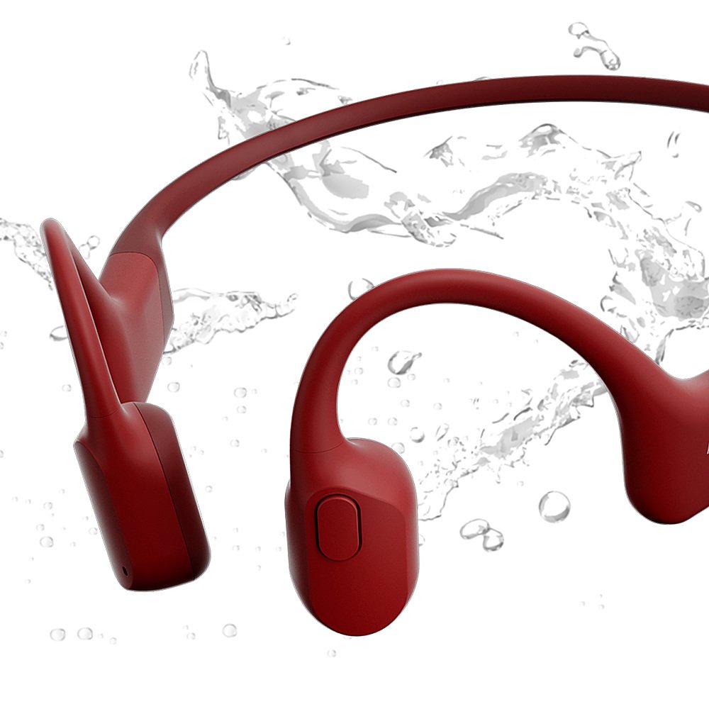 Shokz OpenRun Bone Conduction Open-Ear Endurance Headphones - Red (New)