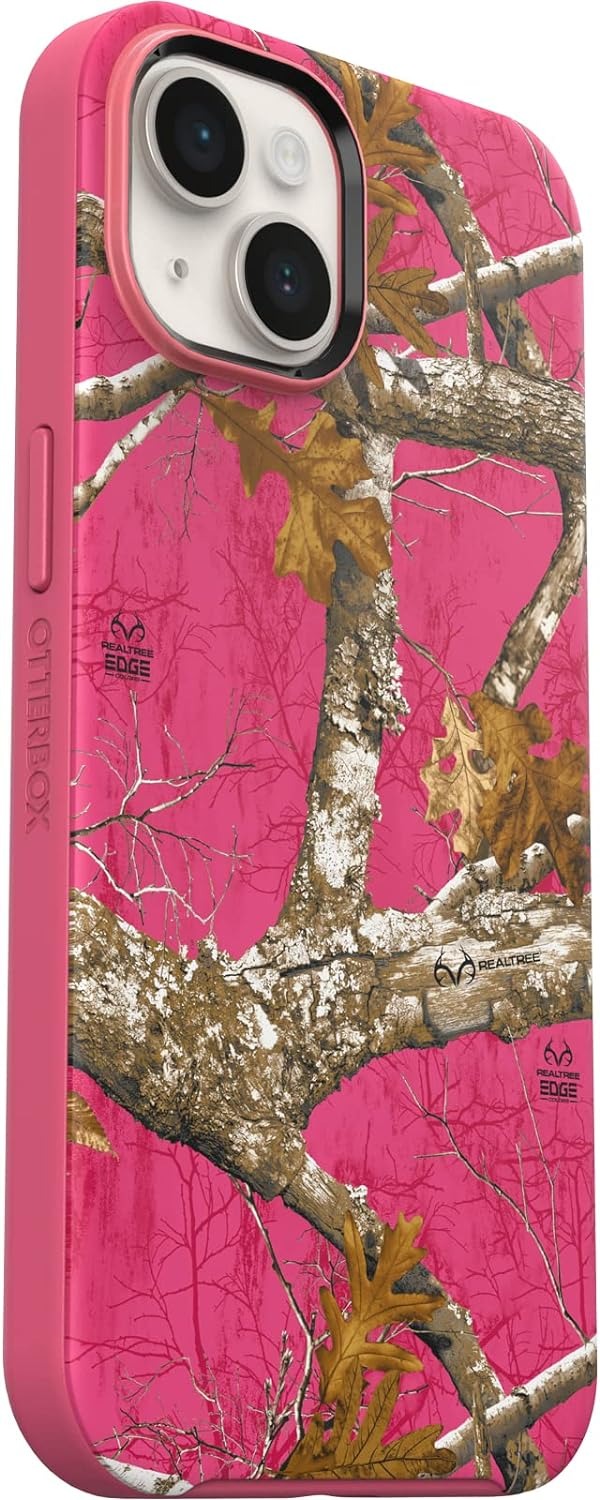 OtterBox SYMMETRY+ SERIES MagSafe Case for Apple iPhone 14 - Realtree Flamingo Pink (New)