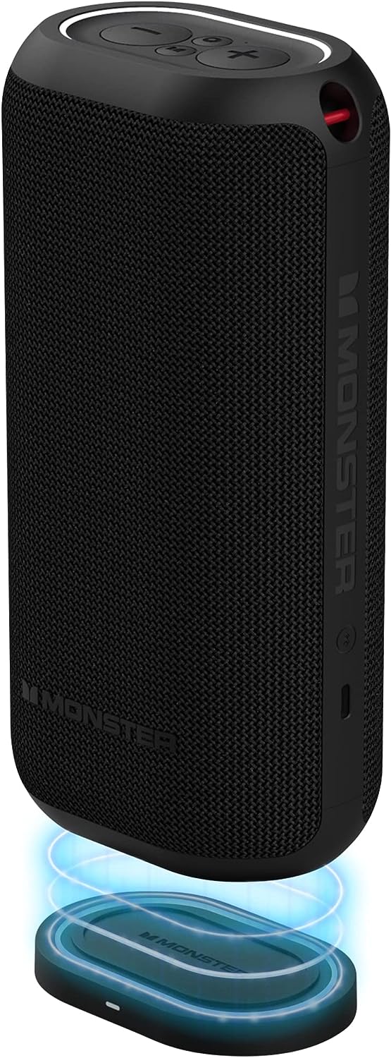 Monster DNA MAX Portable Bluetooth Speaker with Qi Wireless Charging - Black (New)