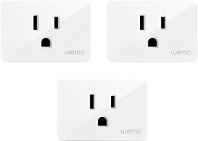 WeMo 3 Pack Wi-fi Enabled Smart Plug - White (New)