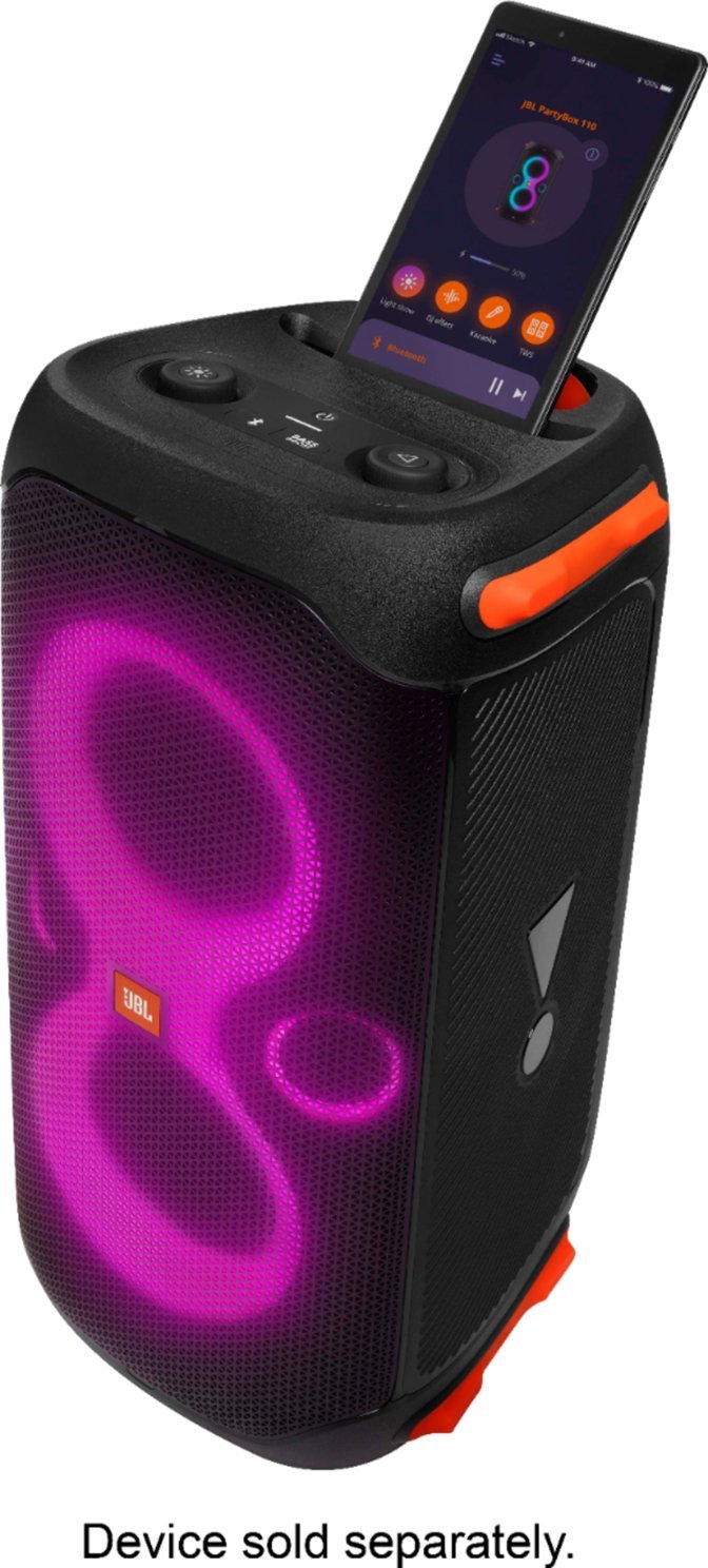 JBL PartyBox 110 Portable Bluetooth Party Speaker with Built-in Lights - Black (New)