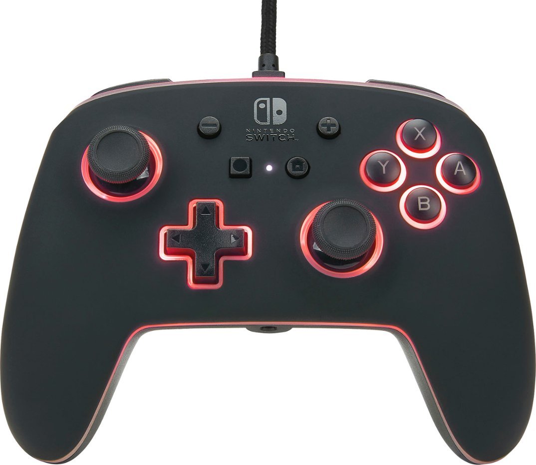 PowerA Spectra Enhanced Wired LED Controller for Nintendo Switch - Black (New)