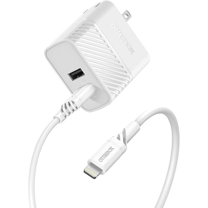 OtterBox Dual USB-a Port Wall Charger with 3.3ft USB-A to Lightnight Cable - Cloud Dream (New)