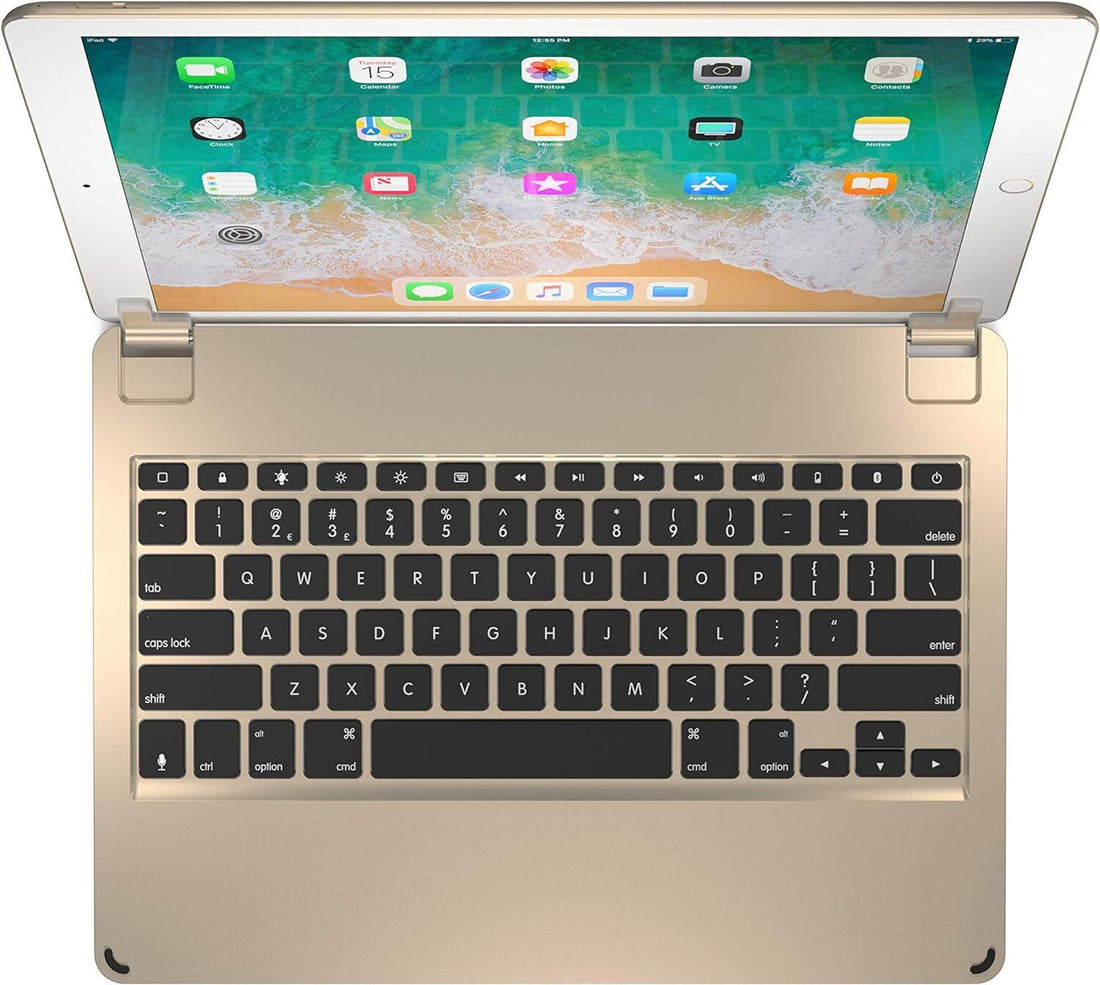 Brydge Keyboard Case for Apple iPad Air (5th &amp; 6th Gen) &amp; iPad Pro 9.7in - Gold (New)